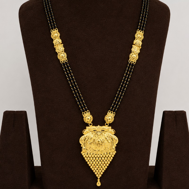 925 SILVER GOLD PLATED MANGALSUTRA